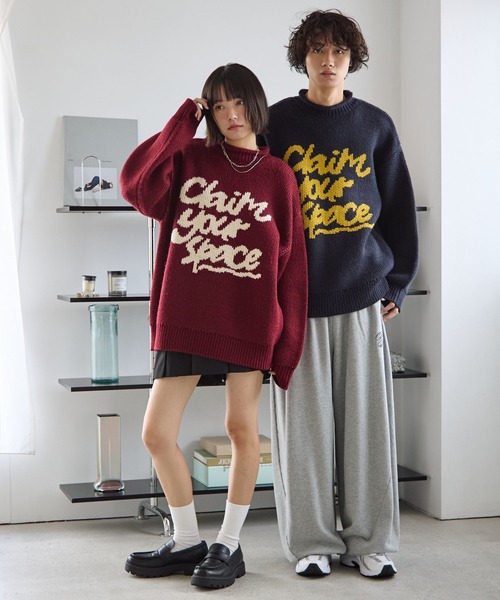 PBLIM(ページボーイリム)の「《UNISEX》ハンドライクニット(ニット/セーター・レディース・オフホワイト/レッド/ネイビー・FREE)」の14枚目の写真