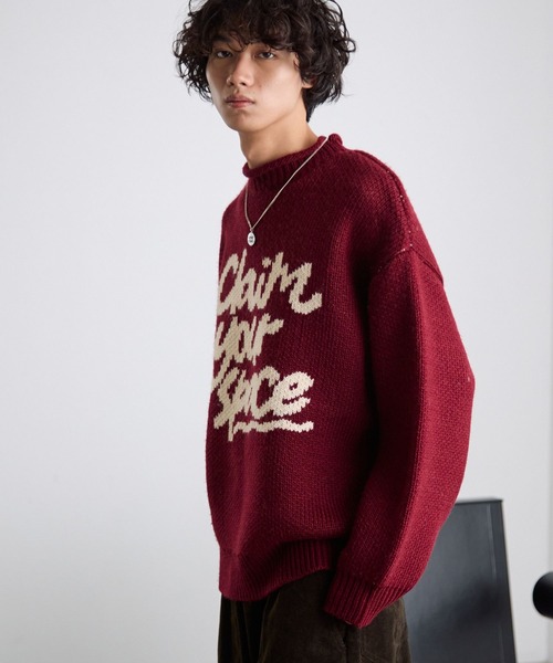 PBLIM(ページボーイリム)の「《UNISEX》ハンドライクニット(ニット/セーター・レディース・オフホワイト/レッド/ネイビー・FREE)」の17枚目の写真