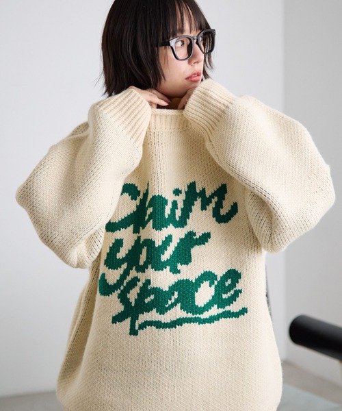 PBLIM(ページボーイリム)の「《UNISEX》ハンドライクニット(ニット/セーター・レディース・オフホワイト/レッド/ネイビー・FREE)」の22枚目の写真