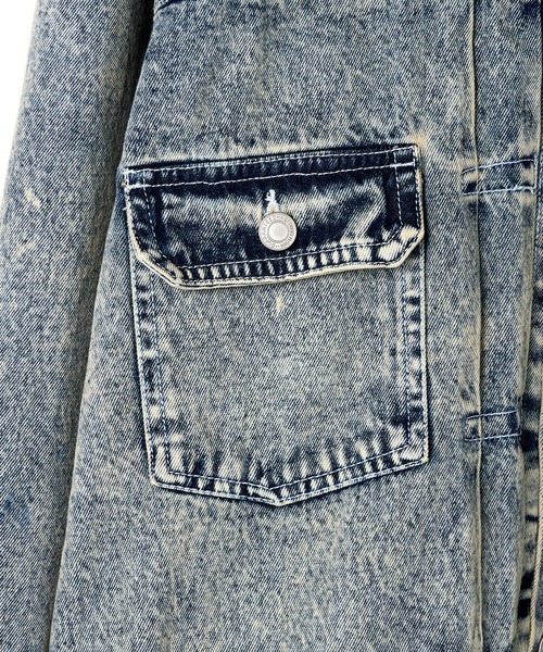 A by MAGASIN DE MODE(エーバイマガジンデモード)の「【A by MAGASIN DE MODE】オーバーサイズ デニムジャケット Type2 2nd型 カバーオール/ジージャン MNY(デニムジャケット・レディース・ブラック/インディゴブルー・L/M/XL)」の8枚目の写真