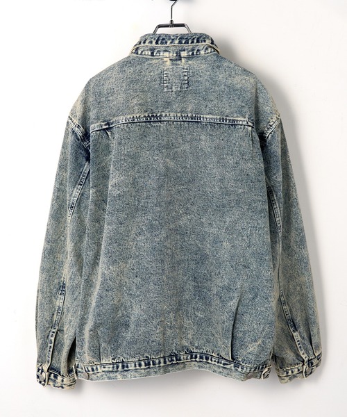 A by MAGASIN DE MODE(エーバイマガジンデモード)の「【A by MAGASIN DE MODE】オーバーサイズ デニムジャケット Type2 2nd型 カバーオール/ジージャン MNY(デニムジャケット・レディース・ブラック/インディゴブルー・L/M/XL)」の4枚目の写真