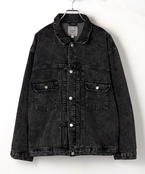 A by MAGASIN DE MODE(エーバイマガジンデモード)の「【A by MAGASIN DE MODE】オーバーサイズ デニムジャケット Type2 2nd型 カバーオール/ジージャン MNY(デニムジャケット・レディース・ブラック/インディゴブルー・L/M/XL)」の12枚目の写真