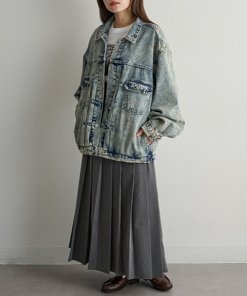 A by MAGASIN DE MODE(エーバイマガジンデモード)の「【A by MAGASIN DE MODE】オーバーサイズ デニムジャケット Type2 2nd型 カバーオール/ジージャン MNY(デニムジャケット・レディース・ブラック/インディゴブルー・L/M/XL)」の21枚目の写真
