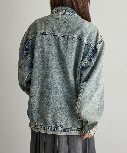 A by MAGASIN DE MODE(エーバイマガジンデモード)の「【A by MAGASIN DE MODE】オーバーサイズ デニムジャケット Type2 2nd型 カバーオール/ジージャン MNY(デニムジャケット・レディース・ブラック/インディゴブルー・L/M/XL)」の19枚目の写真