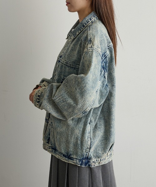 A by MAGASIN DE MODE(エーバイマガジンデモード)の「【A by MAGASIN DE MODE】オーバーサイズ デニムジャケット Type2 2nd型 カバーオール/ジージャン MNY(デニムジャケット・レディース・ブラック/インディゴブルー・L/M/XL)」の18枚目の写真