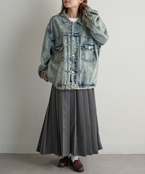 A by MAGASIN DE MODE(エーバイマガジンデモード)の「【A by MAGASIN DE MODE】オーバーサイズ デニムジャケット Type2 2nd型 カバーオール/ジージャン MNY(デニムジャケット・レディース・ブラック/インディゴブルー・L/M/XL)」の20枚目の写真