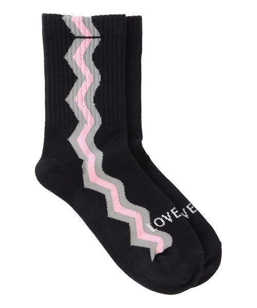 Tabio（タビオ）の「25AW EXCLUSIVE!!【Tabio/タビオ】ストライプソックス レディース（ソックス/靴下・レディース・ホワイト/ブラック・FREE）」の2枚目の写真