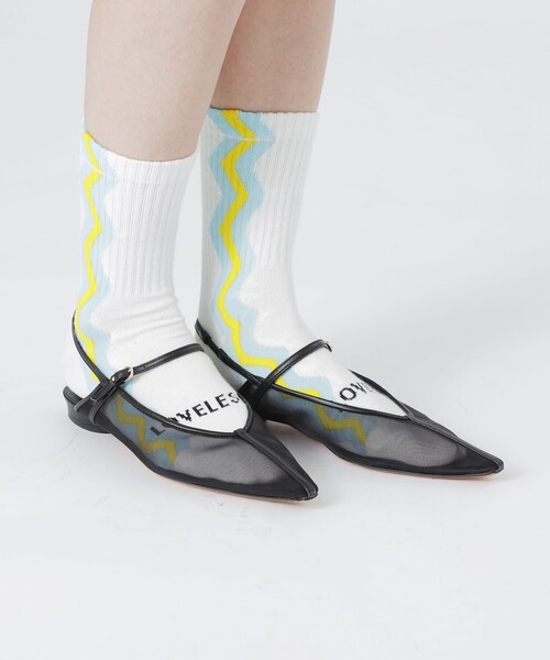 Tabio（タビオ）の「25AW EXCLUSIVE!!【Tabio/タビオ】ストライプソックス レディース（ソックス/靴下・レディース・ホワイト/ブラック・FREE）」の20枚目の写真