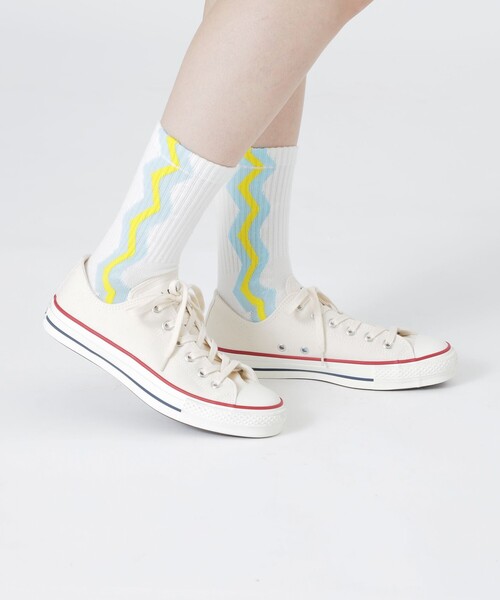 Tabio（タビオ）の「25AW EXCLUSIVE!!【Tabio/タビオ】ストライプソックス レディース（ソックス/靴下・レディース・ホワイト/ブラック・FREE）」の19枚目の写真