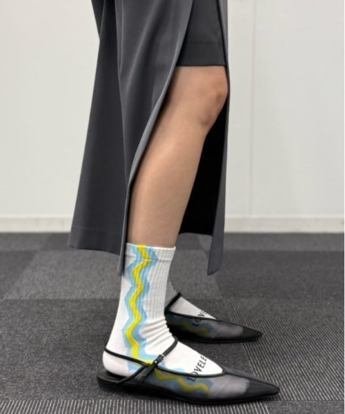 Tabio（タビオ）の「25AW EXCLUSIVE!!【Tabio/タビオ】ストライプソックス レディース（ソックス/靴下・レディース・ホワイト/ブラック・FREE）」の4枚目の写真