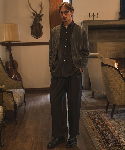 BEAMS PLUS（ビームスプラス）の「バンカー ストライプ カーディガン（カーディガン/ボレロ・メンズ・グレー/ネイビー・XL/L/M/S）」の14枚目の写真