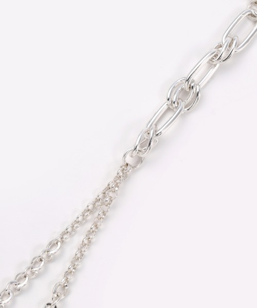 Nothing And Others（ナッシングアンドアザーズ）の「「Nothing And Others/ナッシングアンドアザーズ」MixChain 2line Bracelet（ブレスレット・レディース・マルチ/シルバー・FREE）」の4枚目の写真