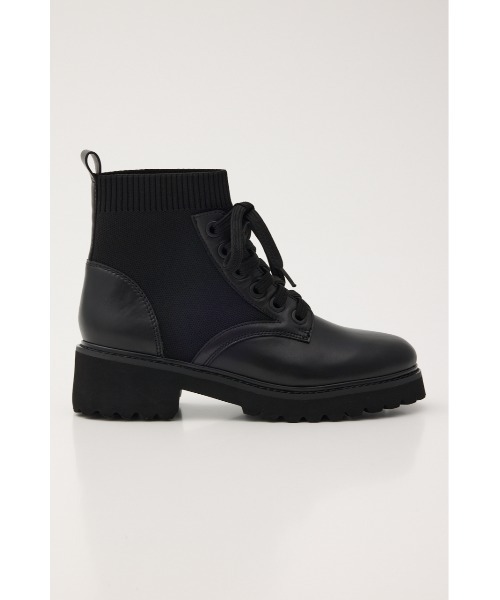 STACCATO(スタッカート)の「リードニットコンビレースアップブーツ(ブーツ・レディース・ホワイト/ブラック・24.5cm/24cm/23.5cm/23cm/22.5cm)」の12枚目の写真