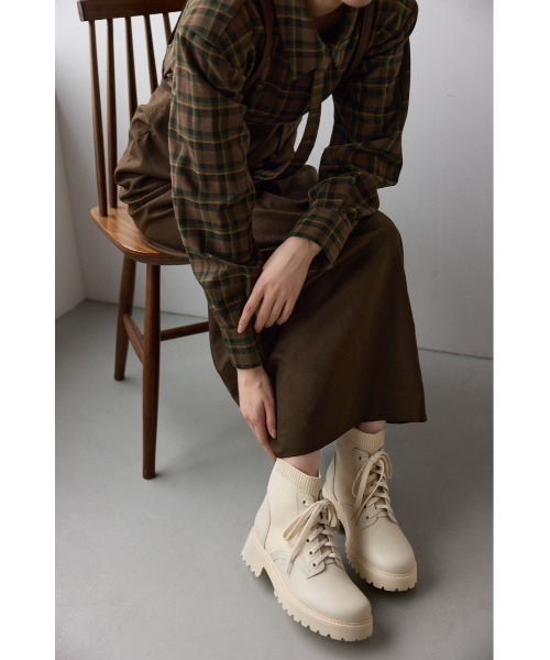 リードニットコンビレースアップブーツ（ブーツ）｜STACCATO