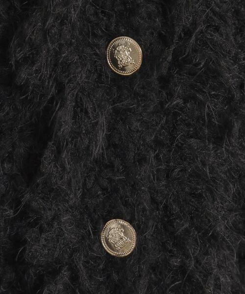 ITS'DEMO（イッツデモ）の「ファンシーヤーンニットジャケット（ノーカラージャケット・レディース・オフホワイト/ブラック・00）」の10枚目の写真