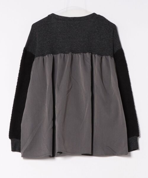 ScoLar（スカラー）の「ScoLar(スカラー) 蝶々の異素材切替カーディガン（カーディガン/ボレロ・レディース・グレー/チャコールグレー・MEDIUM）」の20枚目の写真