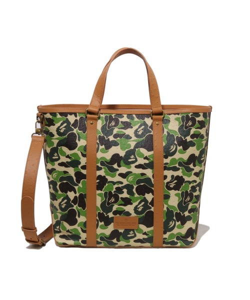 ABC CAMO PU OSTRICH TOTE BAG（トートバッグ）｜A BATHING APE（ア