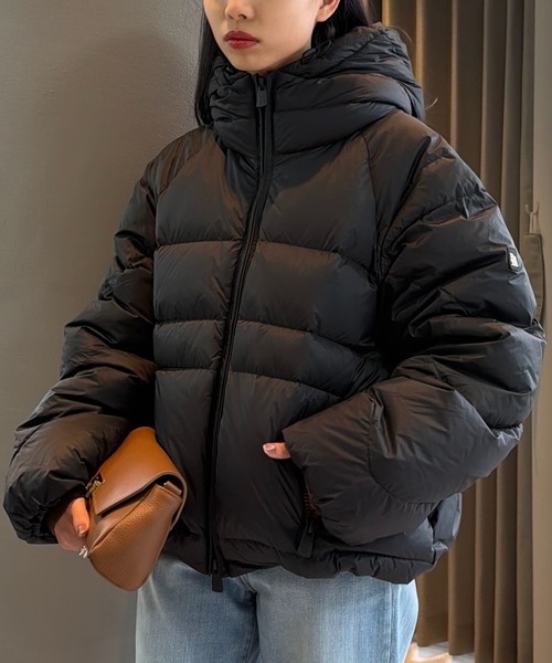 Bacon（ベーコン）の「【Bacon】W OWL ジップアップフーデッドブルゾン　BACPIGIU570（ダウンジャケット/コート・レディース・チョコ/ブラック/ホワイト・S/XS）」の3枚目の写真