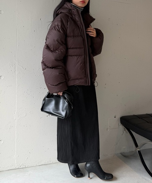 ベーコン ウィメンズ ダウンコート ブラック Bacon BIGPUFFA ベーコン ウィメンズ ダウンコート ブラック Bacon BIGPUFFA