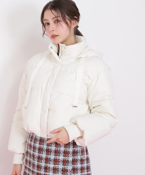 JILL by JILL STUART（ジルバイジルスチュアート）の「◇マルチウェイショートダウン（ダウンジャケット/コート・レディース・グレー/ブラック/ピンク/ホワイト・SMALL/MEDIUM）」の21枚目の写真