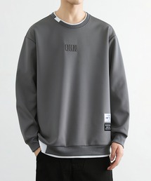 aimoha(�A�C���n)�̃��C���[�h���{���f�B���O�N���[�X�E�F�b�g/Layered style bonded crew sweatshirt(�X�E�F�b�g)