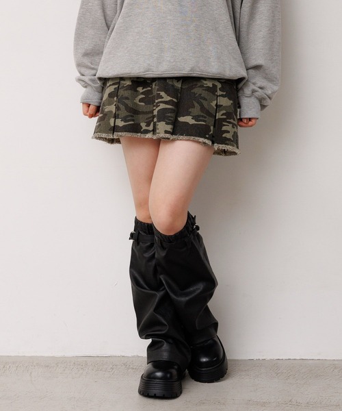 フェイクレザーレッグカバー（レッグウォーマー）｜repipi armario