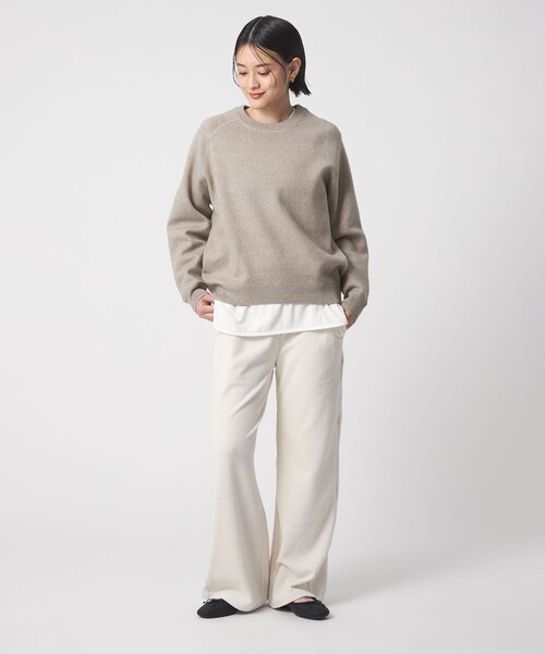 A DAY IN THE LIFE UNITED ARROWS(アデイインザライフユナイテッドアローズ)の「スウェットライク ラグランニット <A DAY IN THE LIFE>(ニット/セーター・レディース・ナチュラル/ライトグレー/オリーブ/オレンジ・FREE)」の7枚目の写真