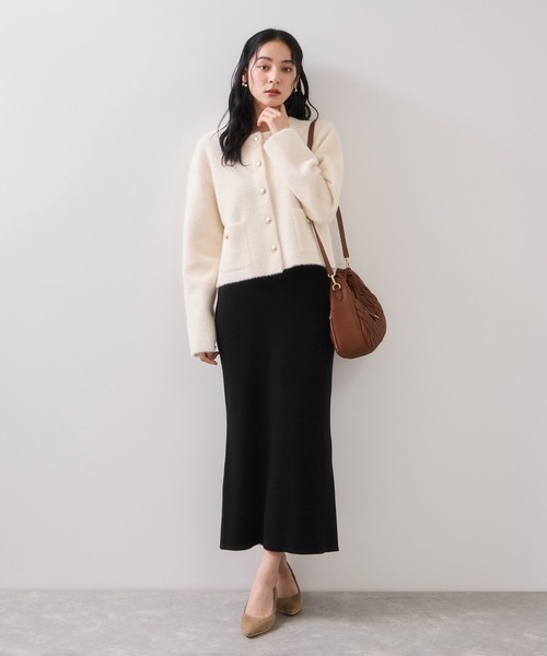VIS（ビス）の「リブニットスカート/セットアップ対応（スカート・レディース・ベージュ系その他2/チャコールグレー/ブラック・FREE）」の19枚目の写真