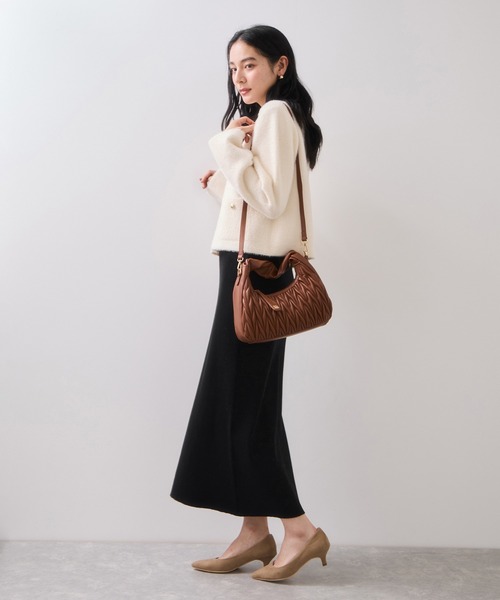 VIS（ビス）の「リブニットスカート/セットアップ対応（スカート・レディース・ベージュ系その他2/チャコールグレー/ブラック・FREE）」の18枚目の写真