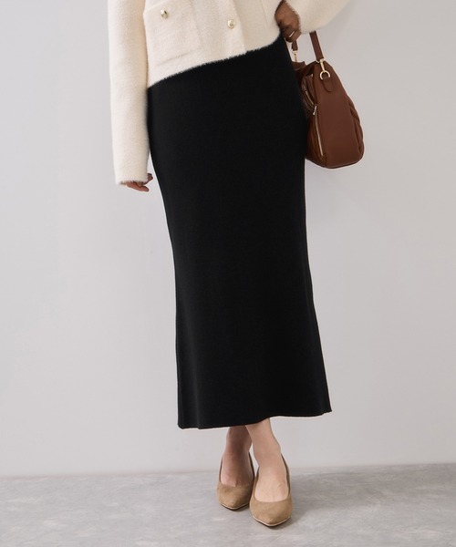 VIS（ビス）の「リブニットスカート/セットアップ対応（スカート・レディース・ベージュ系その他2/チャコールグレー/ブラック・FREE）」の17枚目の写真