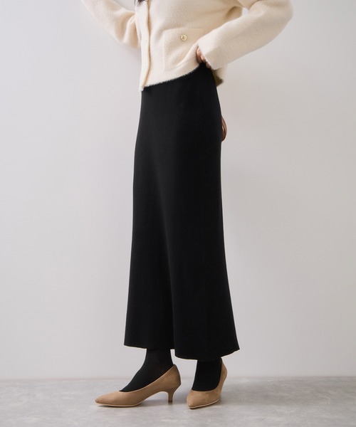 VIS（ビス）の「リブニットスカート/セットアップ対応（スカート・レディース・ベージュ系その他2/チャコールグレー/ブラック・FREE）」の14枚目の写真