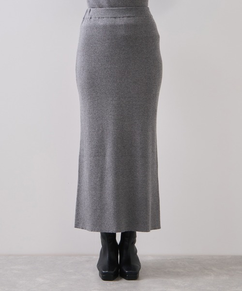 VIS（ビス）の「リブニットスカート/セットアップ対応（スカート・レディース・ベージュ系その他2/チャコールグレー/ブラック・FREE）」の13枚目の写真