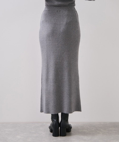 VIS（ビス）の「リブニットスカート/セットアップ対応（スカート・レディース・ベージュ系その他2/チャコールグレー/ブラック・FREE）」の9枚目の写真