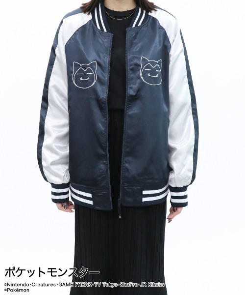 ポケットモンスター(ポケットモンスター)の「TVアニメ「ポケットモンスター」ポケモン カビゴン スカジャン(スカジャン・メンズ・ネイビー・L/M/LL)」の2枚目の写真