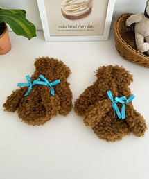 Revo.(レボ)のアニマル ボア ドッグ リボン付き ミトングローブ 手袋(手袋)