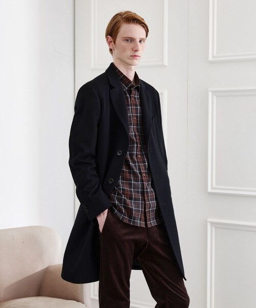 【美品】TAKEO KIKUCHI タケオキクチチェスターコートアンゴラ100% マキシダブルチェスターコート（チェスターコート） | tk.TAKEO