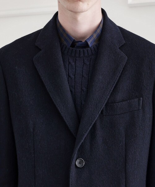 TAKEO KIKUCHI(タケオキクチ)の「【LIMITED】ウール混チェスターコート(チェスターコート・メンズ・ブラック/ライトベージュ/ネイビー・01/02/03/04)」の8枚目の写真