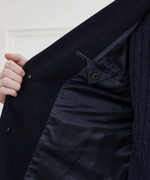 TAKEO KIKUCHI(タケオキクチ)の「【LIMITED】ウール混チェスターコート(チェスターコート・メンズ・ブラック/ライトベージュ/ネイビー・01/02/03/04)」の11枚目の写真