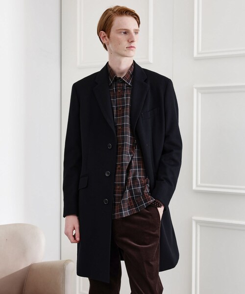 TAKEO KIKUCHI(タケオキクチ)の「【LIMITED】ウール混チェスターコート(チェスターコート・メンズ・ブラック/ライトベージュ/ネイビー・01/02/03/04)」の15枚目の写真