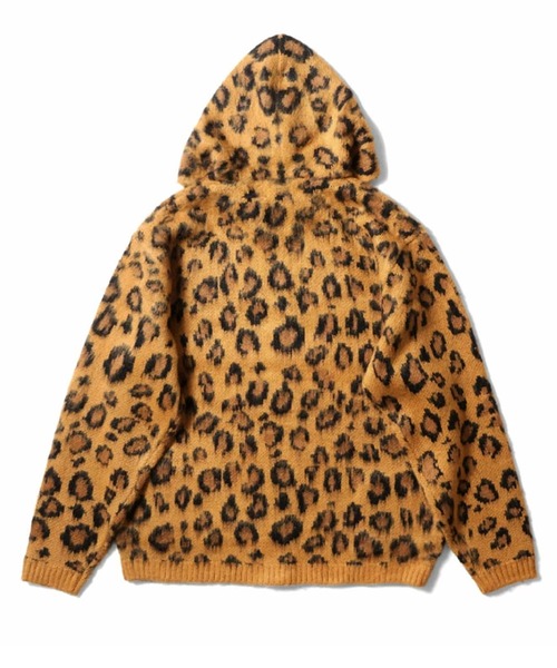 UNIVERD72/ユニバード］MOHAIR TOUCH KNIT ZIP PARKA LEOPARD