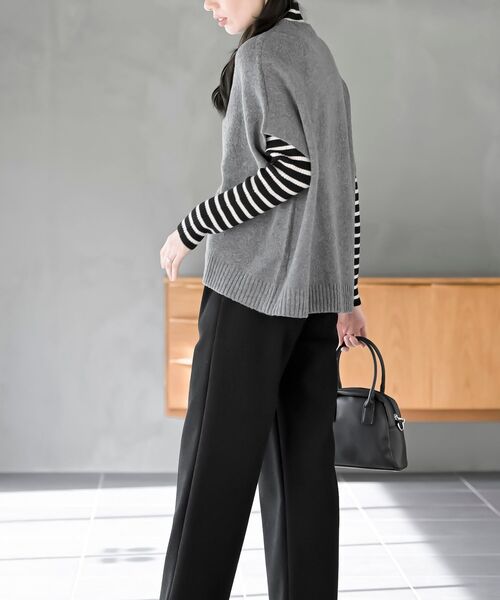 rps（アールピーエス）の「プルオーバーワイドニットベスト（ベスト・レディース・ベージュ/杢グレー/グレー/ブラック・フリー）」の6枚目の写真