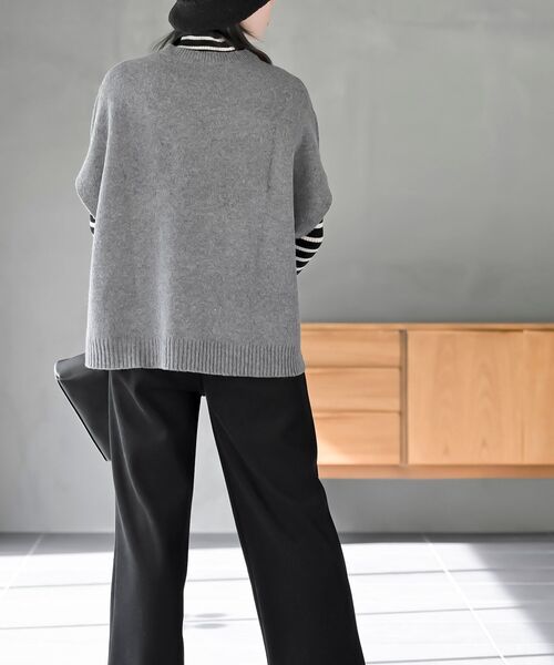 rps（アールピーエス）の「プルオーバーワイドニットベスト（ベスト・レディース・ベージュ/杢グレー/グレー/ブラック・フリー）」の7枚目の写真