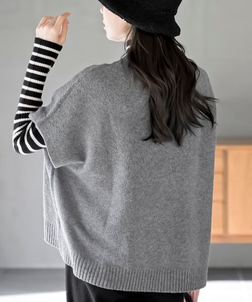 rps（アールピーエス）の「プルオーバーワイドニットベスト（ベスト・レディース・ベージュ/杢グレー/グレー/ブラック・フリー）」の11枚目の写真