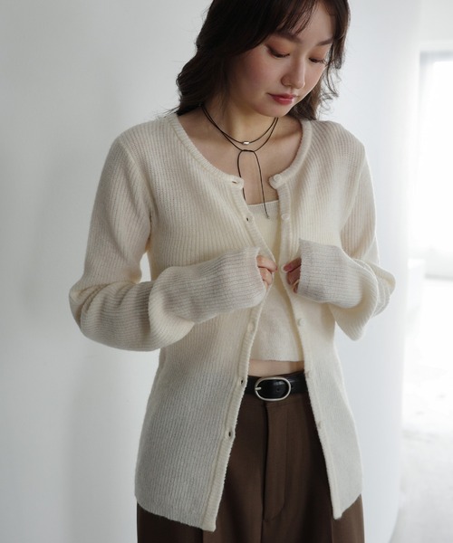 セール】ニットカーディガン/キャミソールビスチェ【2点セット