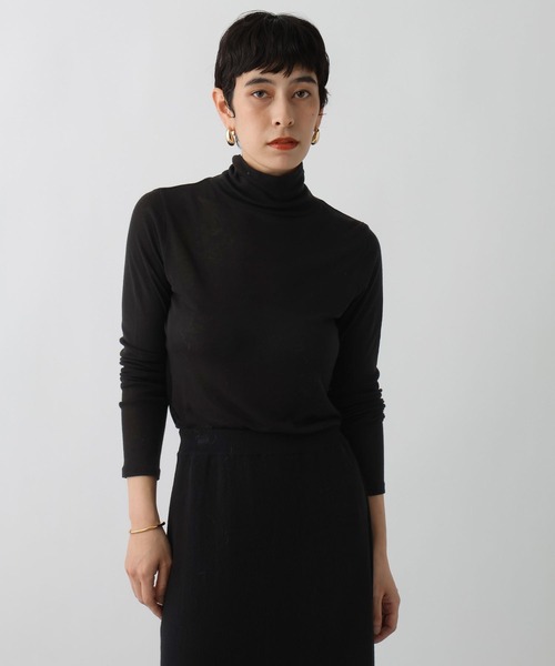 studio CLIP(スタディオクリップ)の「《ウタオ》タートルネックカットソー(その他トップス・レディース・オフホワイト/グレー/ブラック・FREE)」の1枚目の写真