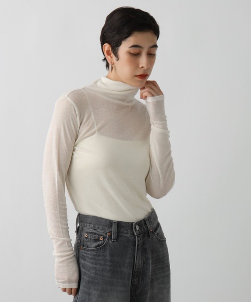 studio CLIP(スタディオクリップ)の「《ウタオ》タートルネックカットソー(その他トップス・レディース・オフホワイト/グレー/ブラック・FREE)」の13枚目の写真