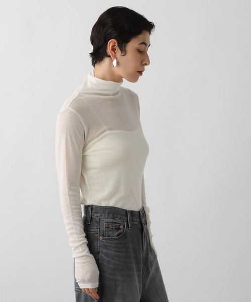 studio CLIP(スタディオクリップ)の「《ウタオ》タートルネックカットソー(その他トップス・レディース・オフホワイト/グレー/ブラック・FREE)」の14枚目の写真