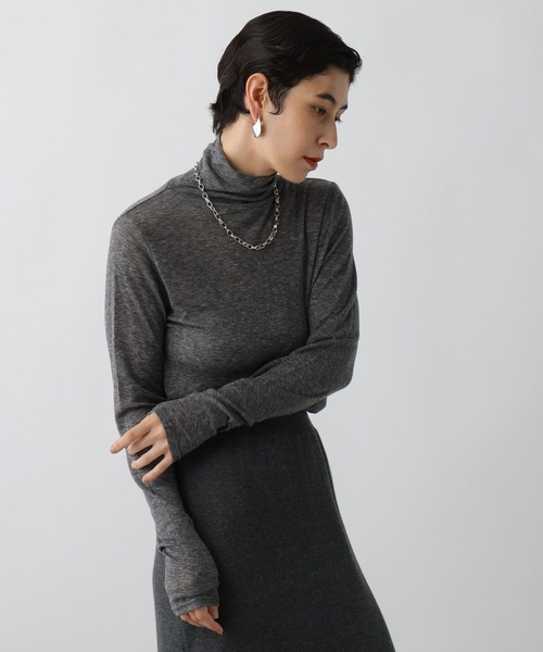 studio CLIP(スタディオクリップ)の「《ウタオ》タートルネックカットソー(その他トップス・レディース・オフホワイト/グレー/ブラック・FREE)」の20枚目の写真