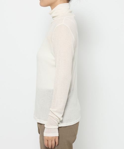 studio CLIP(スタディオクリップ)の「《ウタオ》タートルネックカットソー(その他トップス・レディース・オフホワイト/グレー/ブラック・FREE)」の4枚目の写真