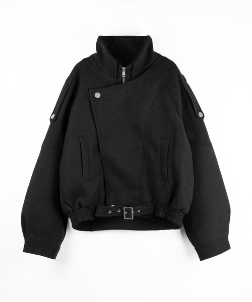 2color 】ウールライクベルテッドオーバーコート ／ wool like belted